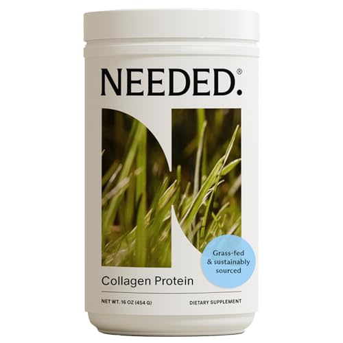 Needed. Hydrolyzed Collagen Protein Powder | Expert-Backed & Clean Sourced | Supports Skin, Hair, Joints | Grass-fed, Pasture-Raised, Hormone-Free | 1lb
