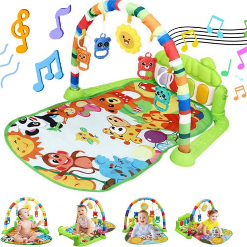 FANGNISN Baby Gym Play Mat, Tummy Time Mat Baby Gift for Toddler Infants Age 0-24 Months Size 29"22"16"