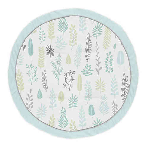 Leaf Playmat by Sweet Jojo Designs® in Aqua/White