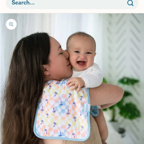 Sunset Checker Burp Cloth