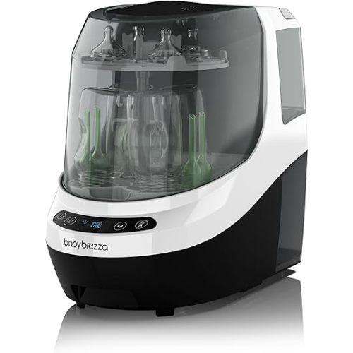 Baby Brezza Bottle Washer Pro Bottle Washer, Sterilizer & Dryer- No Sink Hookup, All-in-One Cleaner for Bottles, Parts & Sippy Cups-Fast, Effortless, Time-Saving Cleaning with No Hand Washing Required