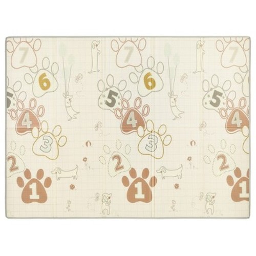 Dream on Me Play time reversible baby Play mat, Color: Happy animals footprint