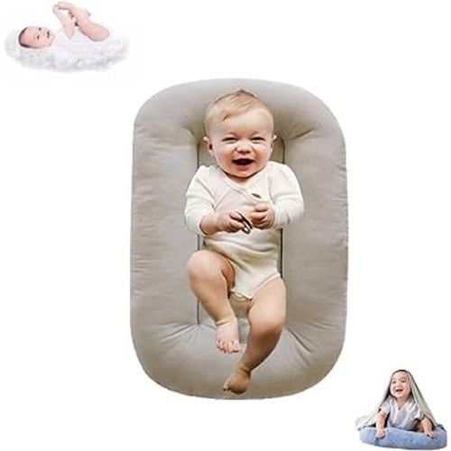 Baby Lounger Snuggle Me Lounger for Infants 0-12 Months, Bionic Design Baby Nest Sleeper Baby Lounger Soft Organic Cotton Breathable Lounger (F)