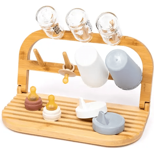 Sydney's Season Bottle Drying Rack Space Saving, Travel Bottle Cleaner Kit, Baby Drying Rack, Travel Bottle Drying Rack, Portable Bottle Cleaning Kit, Space Saving Drying Rack for Baby Bottles
