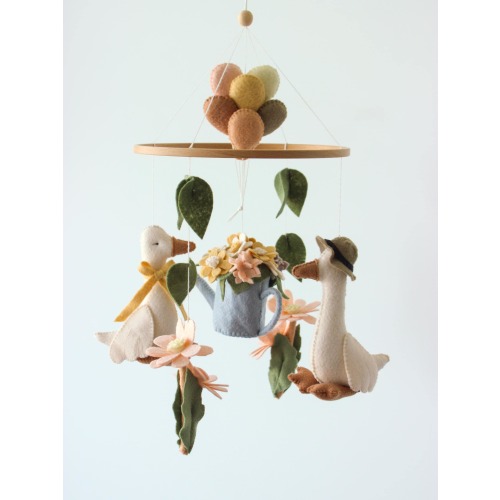 Goose baby mobile, vintage goose mobile, silly goose mobile