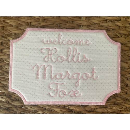 Welcome Baby plaque, hospital boys bassinet plaque, baby girl banner for hospital