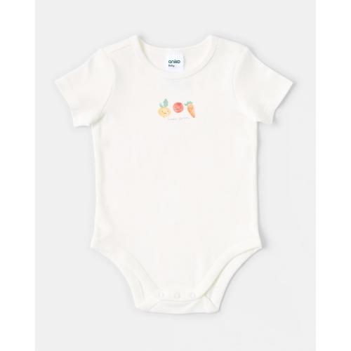 Short Sleeve Placement Print Bodysuit - Kmart