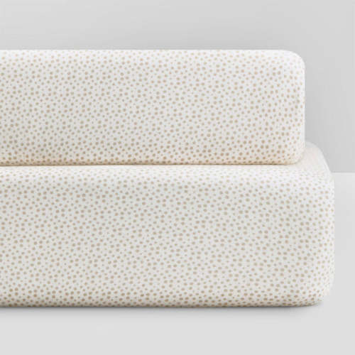 Bellini Crib Sheet / Changing Pad Cover Set - Tan Dots
