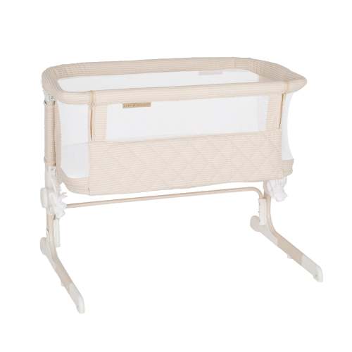 Beside Me™ Dreamer Bassinet & Bedside Sleeper - Tan Linen Stripe