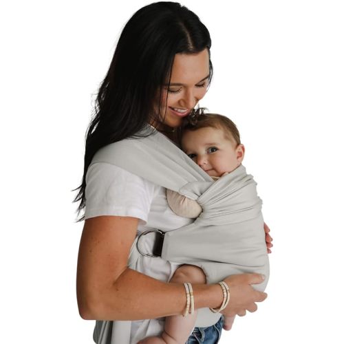 Lalabu Simple Baby Wrap | Forget The Complex Baby Sling Wrap, Grab a Simple No-Tie, Comfortable & Easy-to-Use Lalabu Baby Wearing Wrap | Infant Baby Carrier Wrap for 3 Months - 2 Years (Fog)
