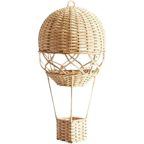 Rattan Hot Air Balloon Woven Hot Air Balloon Gifts Photo Prop Backdrop Pendant Woven Rattan Craft for Party Art Photography