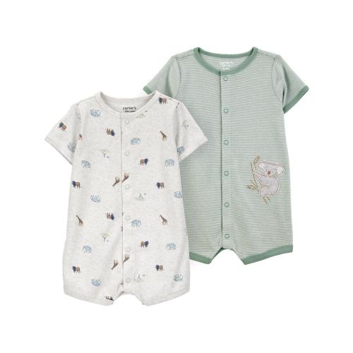Carter's Child of Mine Baby Boy Romper, 2-Pack, Sizes 0/3-24 Months