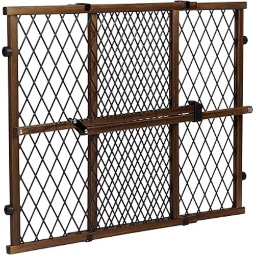 Position & Lock Adjustable Wood Baby Gate (Farmhouse Collection)