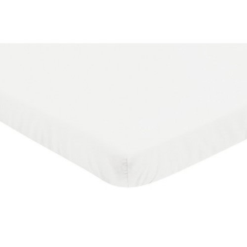 Sweet Jojo Designs Boy or Girl Gender Neutral Unisex Baby Fitted Mini Crib Sheet Boho Fringe Collection Solid Off White