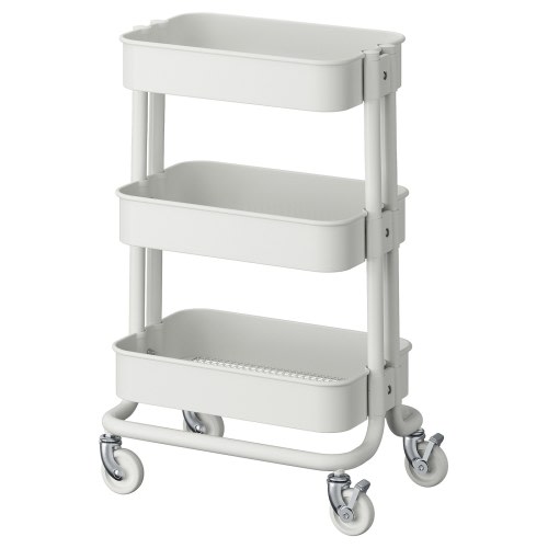 RÅSKOG Utility cart - white 28x38x61 cm (11x15x24 ")