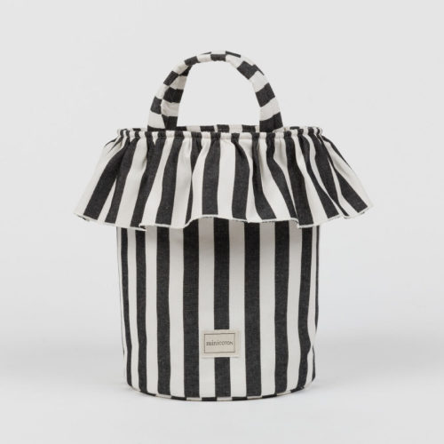 Basket Stripes - Black + White - Minicoton