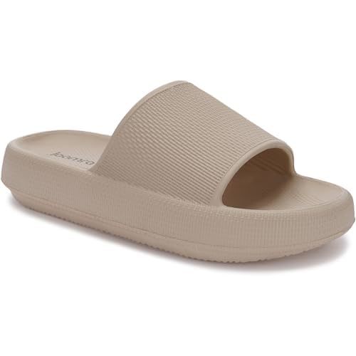 Joomra Pillow Slippers for Women and Men Non Slip Quick Drying Shower Slides Bathroom Sandals | Ultra Cushion | Thick Sole