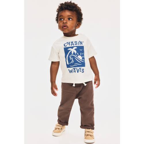 LINEN-BLEND JOGGERS