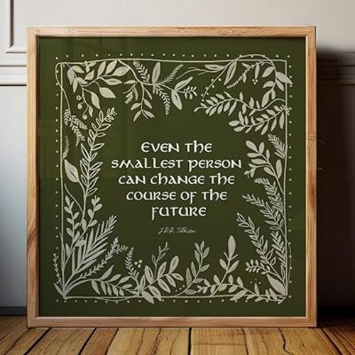 Framed Lord Of The Rings Nursery Art Even The Smallest Person Can Change The Course Of The Future Print For Boys Or Girls Room
