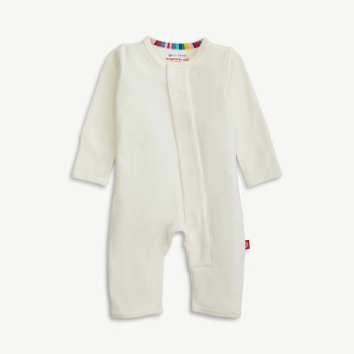 cream organic cotton magnetic coverall – Magnetic Me