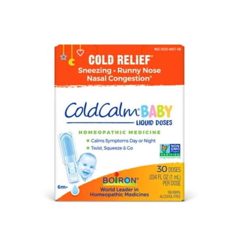 Boiron ColdCalm, Natural Infant Sinus & Congestion Relief, 30 Single Liquid Doses