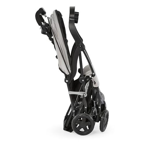 Kolcraft Cloud Plus Lightweight Easy Fold Compact Toddler Stroller and Baby Stroller for Travel, Large Storage Basket, Multi-Position Recline, Convenient One-hand Fold, 13 lbs - Slate Gray - Slate Grey (Wheel Color May Vary)