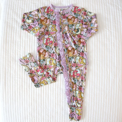 [Pre Sale] Fav Princess Love - Bamboo Ruffled Zippy Romper (EST SHIP LATE APRIL)