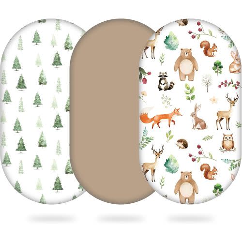 3 pack Bassinet Woodland Sheets