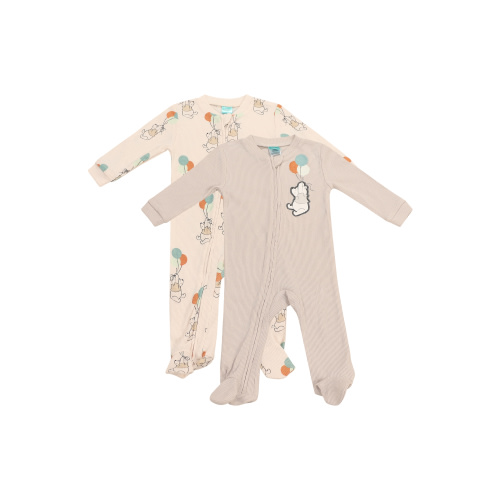 Disney Newborn Baby Boys Coverall, 2 Pack Rib Footie. Sizes 0/3 Months - 3/6 Months - 6/9 Months