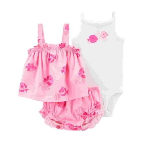 Carter's Child of Mine Baby Girl Outfit Set, 3-Piece, Sizes 0/3-24 Months