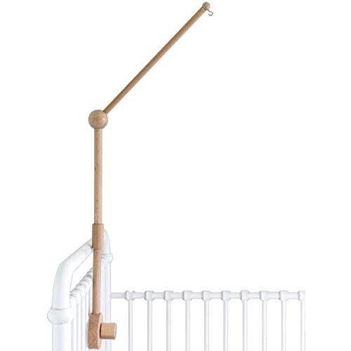 Sorrel + Fern Wooden Baby Crib Mobile Arm - Baby Mobile Holder Arm (31 inch, 100% Natural Beech Wood) - Strong Anti Slip Attachment - Nursery Decor