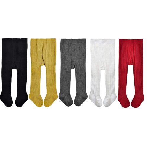 EPEIUS Baby Girls Tights Cable Knit Leggings Stockings Cotton Pantyhose for Newborn Infants Toddlers 3/6 Pack