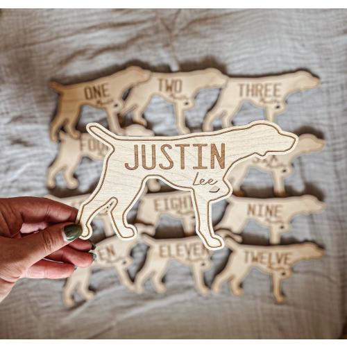 GSP Baby Milestones - Duck Hunter Baby - Bird dog - Hunting Baby Gift - Hunting Nursery Decor - Hunting Baby - German Shorthaired Pointer