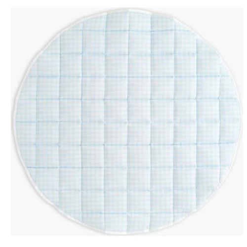 Picnic Gingham Play Mat, Blue - Gooselings Blankets & Quilts | Maisonette