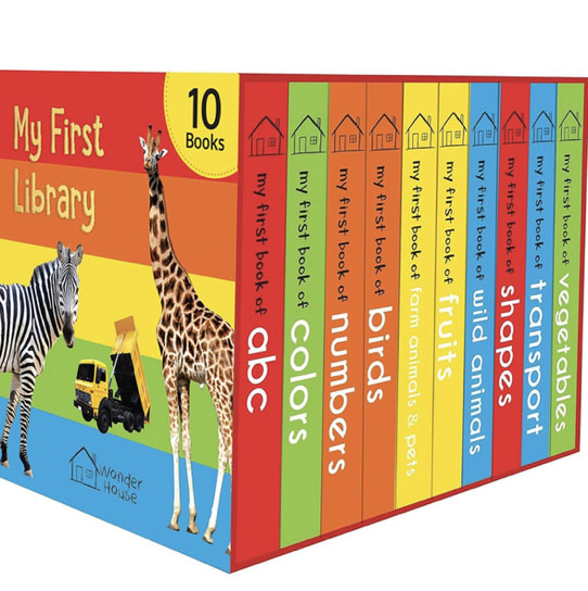 My First Library: Boxset of 10 Board Books for Kids
