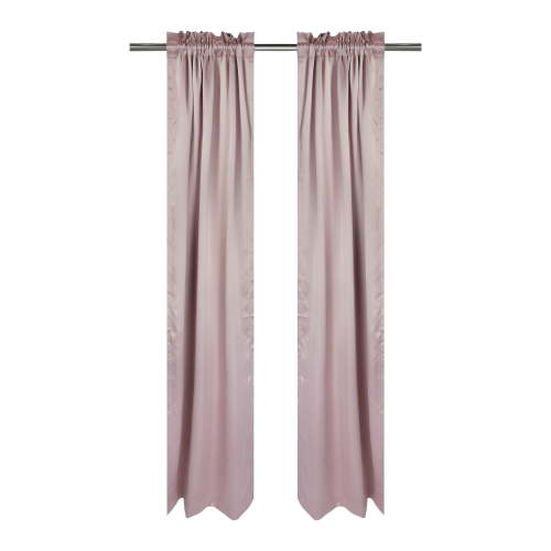 Your Zone Solid Blackout Curtain Panel Pair, Set of 2, Pink Starlight, 30" W x 84" L