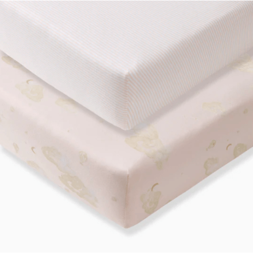 Good Night Sky Organic Cotton Crib Sheets Set of 2 - Ranunculus