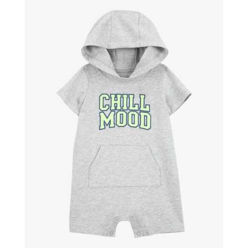 Baby "Chill Mood" Hooded Romper -Grey - Carter's | Carter's