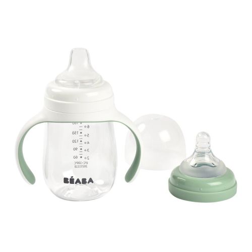 2-in-1 Training Bottle 7.1 fl. oz. sage green | BEABA | USA