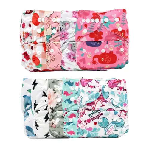 5pcs Random Baby Flower Pattern Cloth Diaper | SHEIN USA