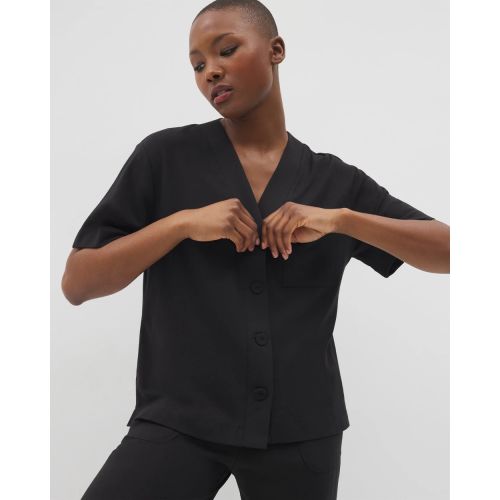 Button-Front Pajama Tee