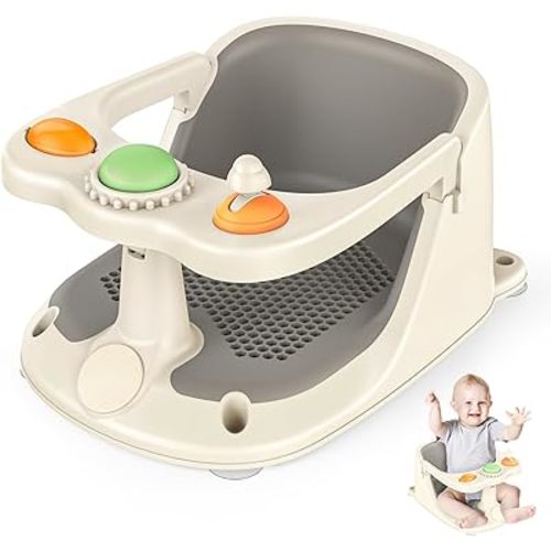 Baby Bath Seat for Babies 6 Months & Up - Non-Slip Toddler Bath Seat for Baby & Newborn with Suction Cups, Safe Baby Bath tub Seat with Suction Cups, Baby Bath Chair