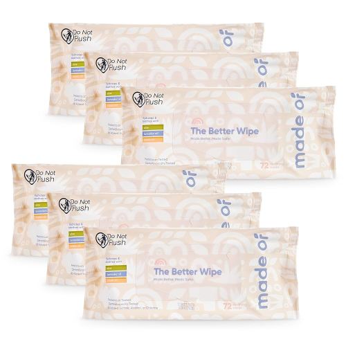 Organic Sensitive Baby Wipes, Hypoallergenic Soothing Sensitive Skin Wipes, Fragrance-Free, Chemical-Free, Alcohol-Free, Water Based Aloe and Argan Oil, Made in the USA, 72 Count (Pack of 6)