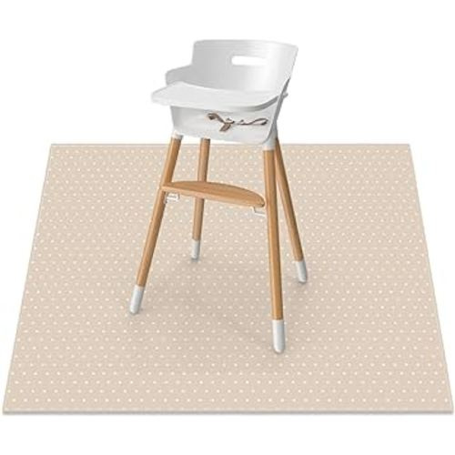 WeeSprout Baby Splat Mat for Kids, Large 51” x 51” Floor Playmat with Durable, Waterproof Surface and Non-Slip Bottom for Infants to Toddlers Under highchair, Arts and Crafts, picnics and Play