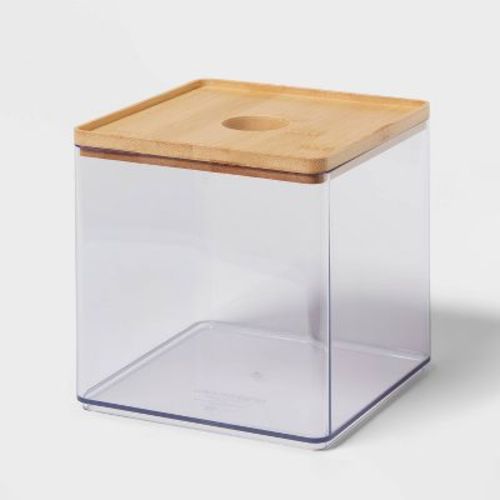 Clear Canister Large With Bamboo Lid - Brightroom™