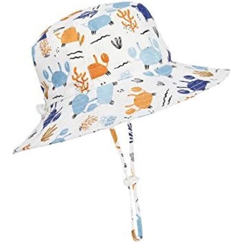 Baby Sun Hat UPF 50+ Sun Protective Toddler Bucket Hat Summer Kids Beach Hats Wide Brim Outdoor Play Hat for Boys Girls