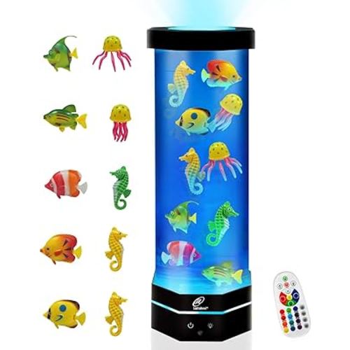 Lightahead LED Fantasy Fish Lamp with Color Changing Light Effects. A Sensory synthetic Fish Tank Aquarium Mood Lamp. LARGE (15 Inches Tall)