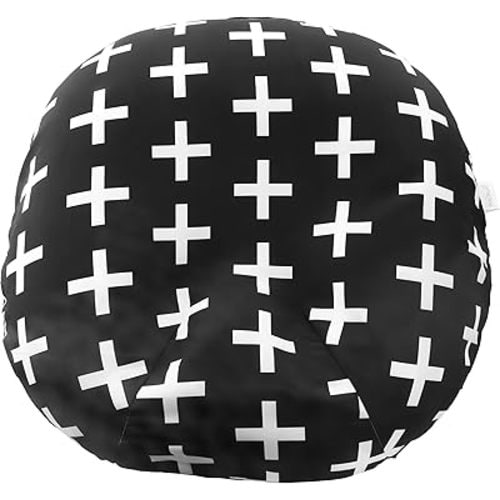Water Resistant Removable Cover for Newborn Lounger | Unisex Swiss Cross Design | Premium Quality Soft Wipeable Fabric (Swiss Cross)