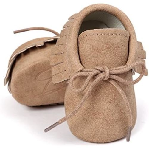 Baby Boys Girls Moccasins Sneakers Soft Sole Tassels Prewalker Anti-Slip Shoes
