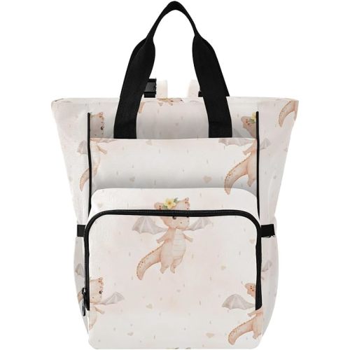 xigua Cute Cartoon Dragon Diaper Bag Backpack Multi Function Baby Changing Bags Waterproof Large Capacity Travel Back Pack for Mom Dad